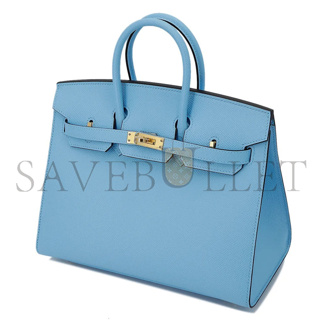 HERMES BIRKIN 30 EPSOM SKY BLUE GOLD BUCKLE BAG H028369CK06 (30*23*15cm)